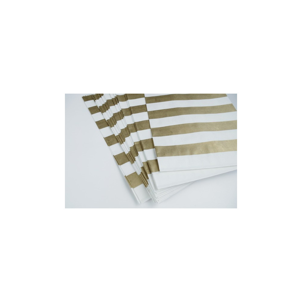 sachets-pochettes-lot-de-10-en-papier-blanc-a-motif-rayures-horizontales-gold-or-dore-19-x-125-cm-pour-cadeaux
