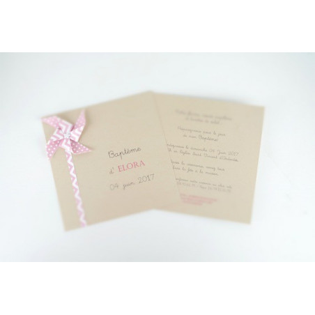 faire-part-de-bapteme-original-moulin-a-vent-pour-fille-kraft-rose-pastel-fait-main