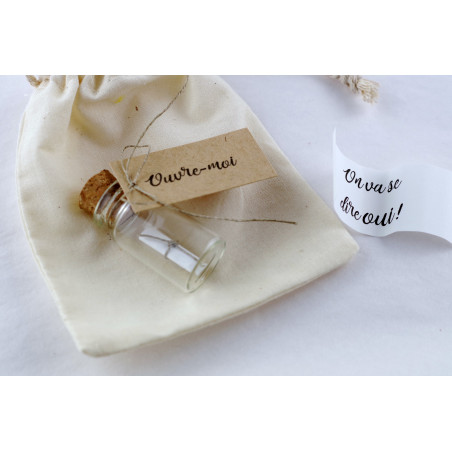 Message en fiole - Demande en mariage, annonces grossesse, annonce original, message caché