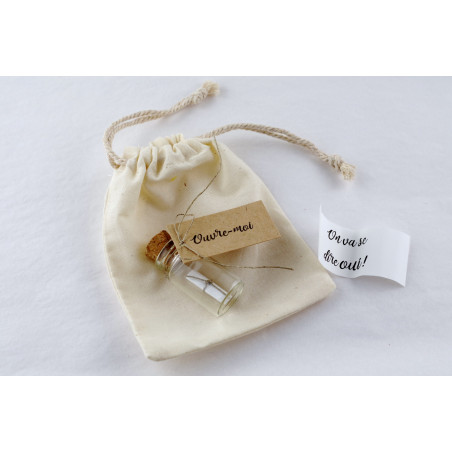 Message en fiole - Demande en mariage, annonces grossesse, annonce original, message caché