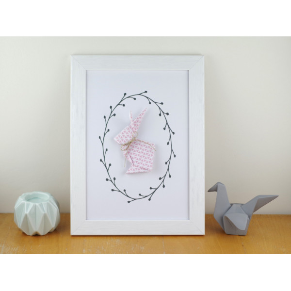 affiche-a4-a-motif-graphique-lapin-rose-en-origami-decoration-murale-pour-chambre-bebe-fille