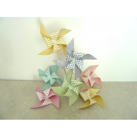 boite-a-dragees-berlingot-moulin-a-vent-pois-chevron