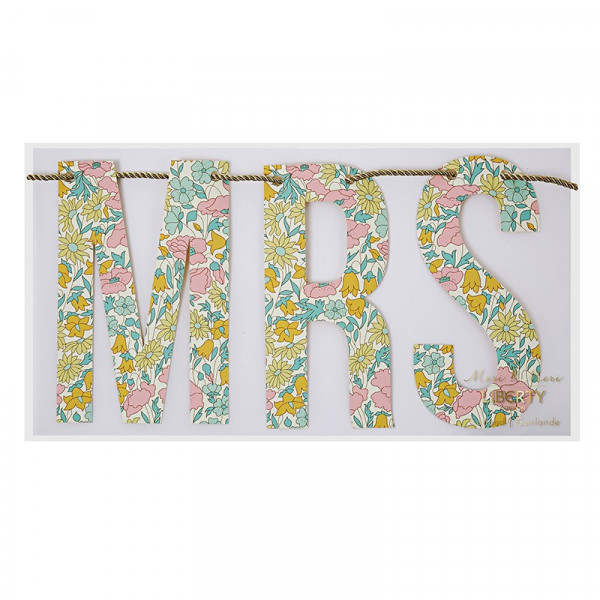 Guirlande mariage mr & mrs liberty déco mariage champetre monsieur madame