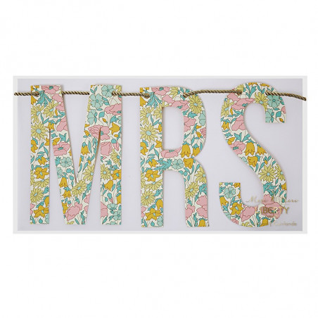 Guirlande mariage mr & mrs liberty déco mariage champetre monsieur madame