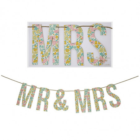 Guirlande mariage mr & mrs liberty déco mariage champetre monsieur madame