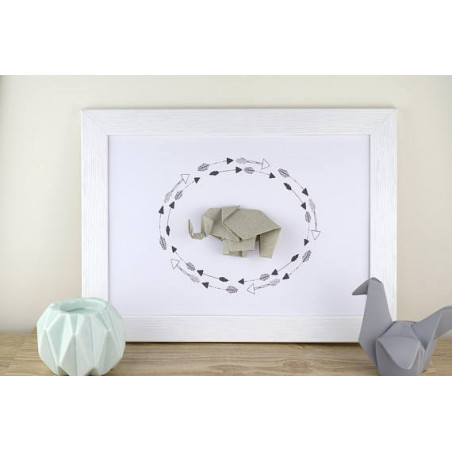 Décoration murale éléphant chambre bébé garçon