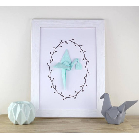 Décoration murale tendance chambre garçon ou fille vert d'eau