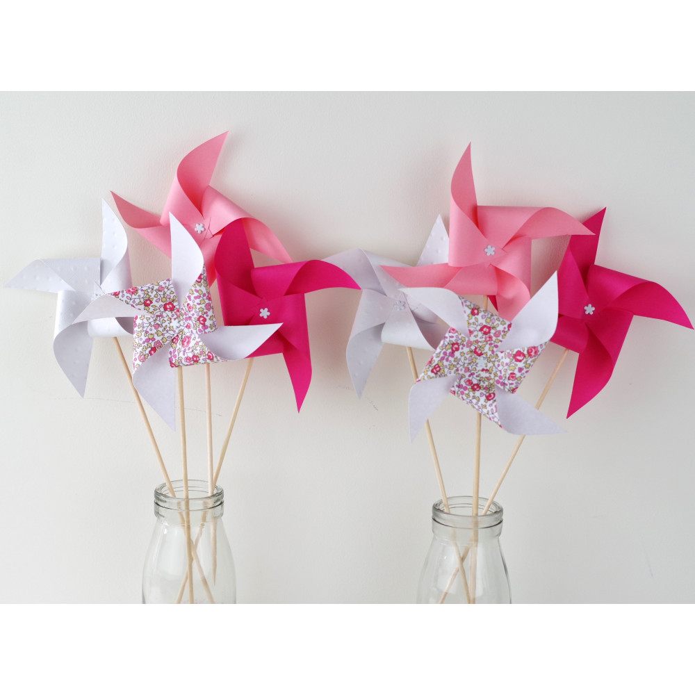 moulin à vent liberty Eloise rose -decoration-de-table-de-fete-candy-bar-anniversaire