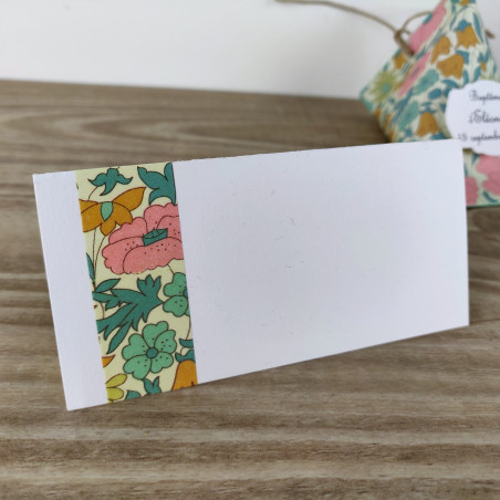 marque place porte nom mariage baptême liberty rose