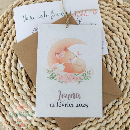 Faire part Naissance ou baptême à Planter renard