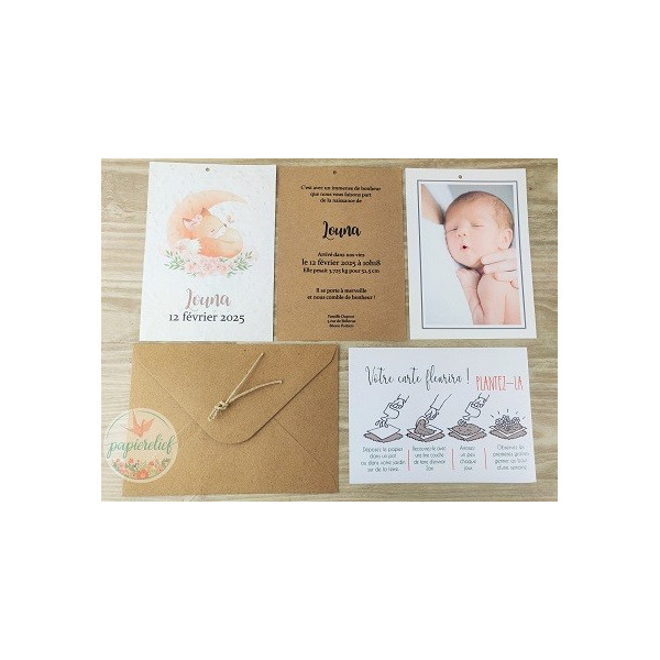 Faire part Naissance ou baptême à Planter renard