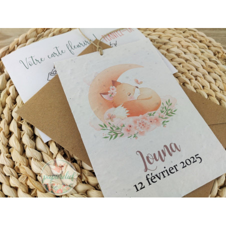 Faire part Naissance ou baptême à Planter renard