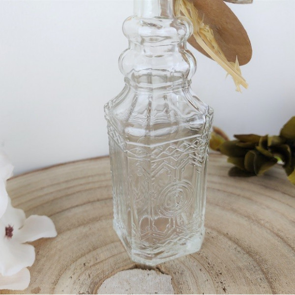 Mignonnette verre, mini bouteille, cadeau invités, remerciement, mariage champêtre