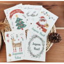 Lot de 4 Cartes à planter, Joyeux Noël, carte de voeux Noël en papier ensemencé
