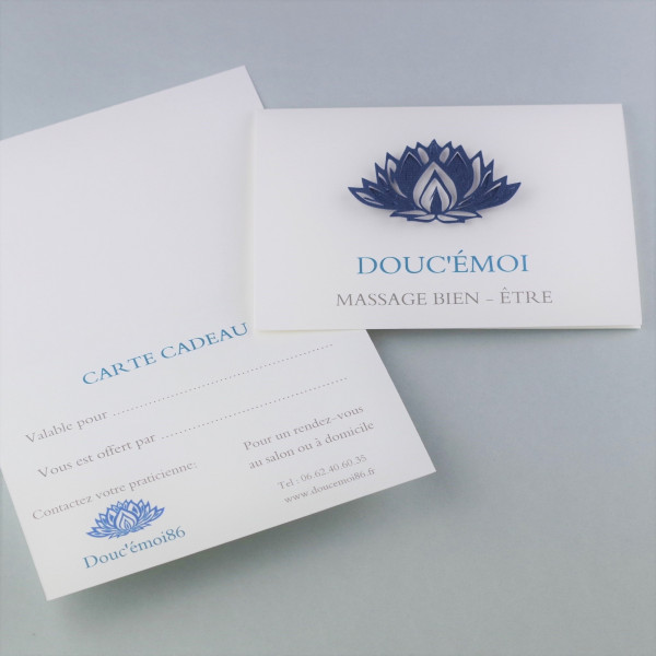 Carte avec votre logo en relief carte corporatif client voeux cadeau