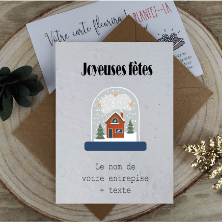 carte à planter joyeuses fêtes noel clients corporatif entreprise collaborateur cadeau