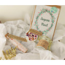 Box coffret cadeau Noël femme, fille, Nounou, Maitresse, carte à planter, bougie, fondant, sel rose de l'Himalaya,