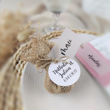 aumonière + bombes de graines a planter, cadeau invités