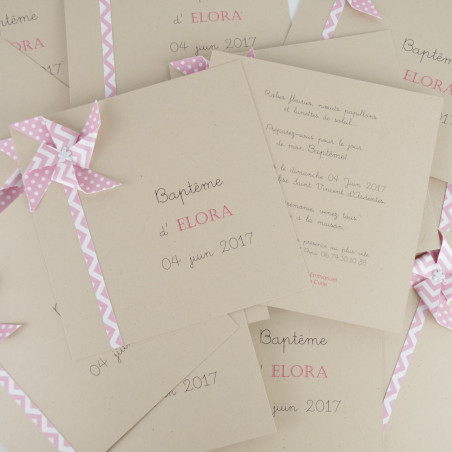 faire-part-de-bapteme-original-moulin-a-vent-pour-fille-kraft-rose-pastel-fait-main