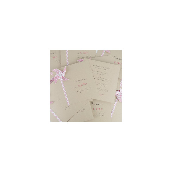 Faire part moulin à vent pour fille- kraft -...