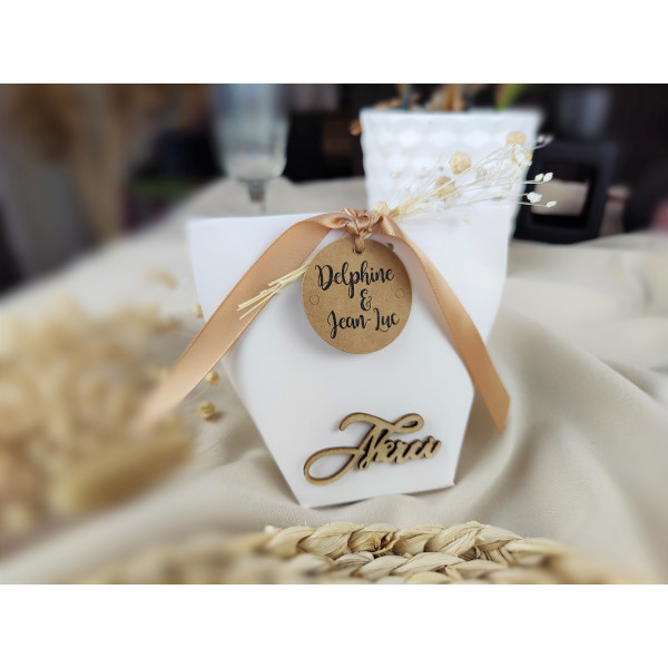 Boîte à dragées personnalisée   mariage, fleurs...