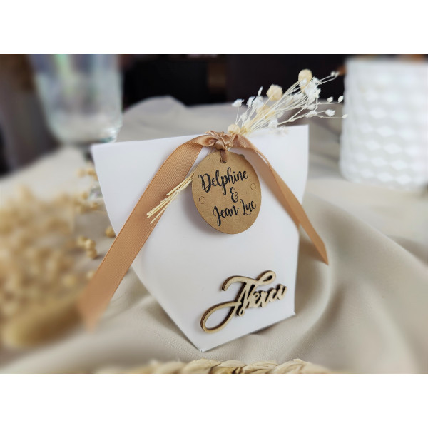 Boîte à dragées personnalisée   mariage, fleurs...