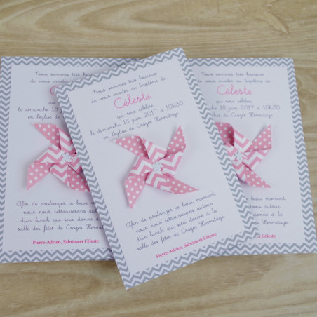 faire-part-de-bapteme-ou-naissance-moulin-a-vent-en-rose-gris-fait-main