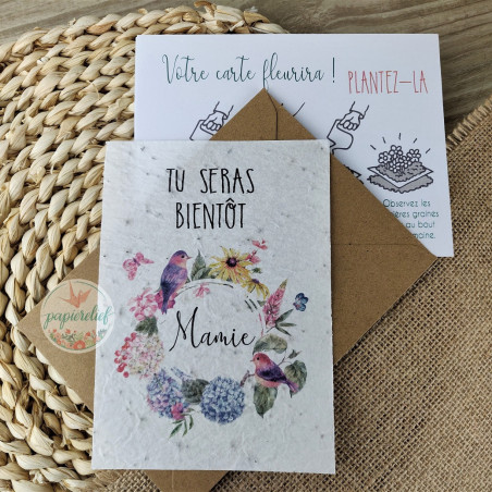 Annonce de grossesse MAMIE carte a planter