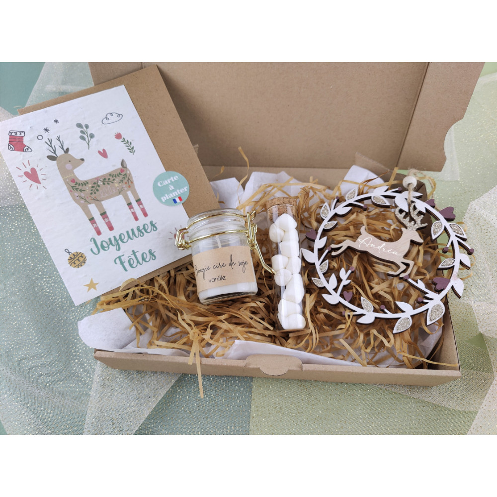 Box coffret cadeau Noël personnalisé, gourmand, carte...