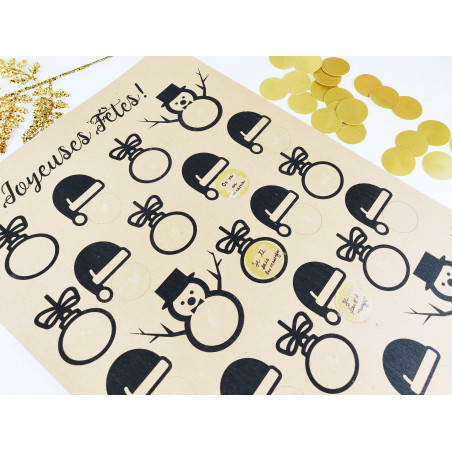 Calendrier de l'avent DIY personnalisable à gratter artisanal