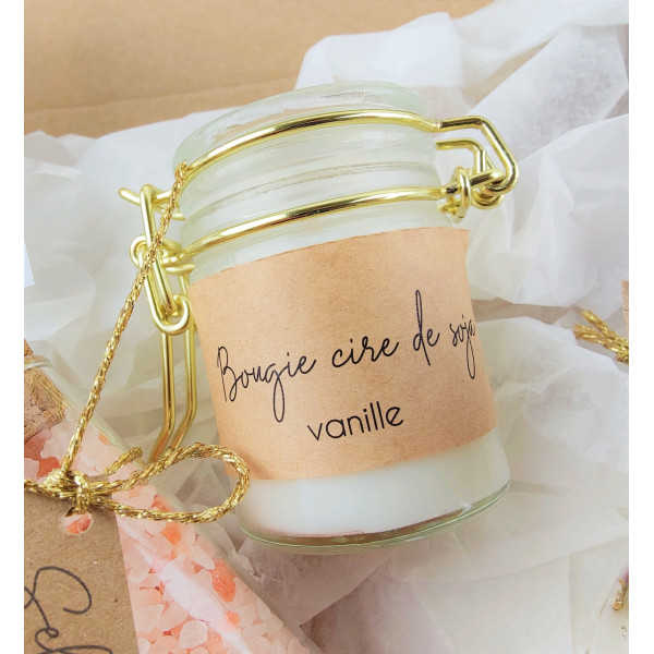 Box coffret cadeau fête des mères cadeau pour maman carte à planter, bougie,  fondant, sel rose de l'Himalaya, cadeau client