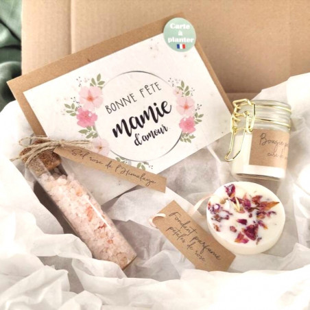 Coffret cadeau pour mamie, box cadeau fête des grand-mères