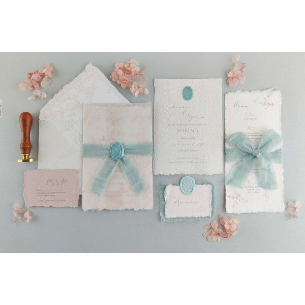 Faire-part de mariage Collection Céleste en...