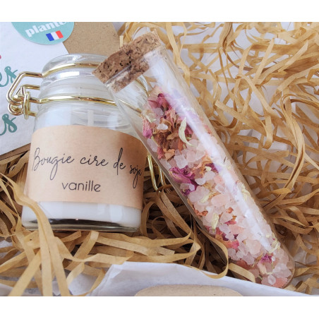 demande témoin femme bougie sel de bain himalaya