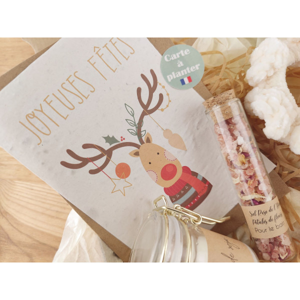 Box coffret cadeau femme Noël - carte bougie...