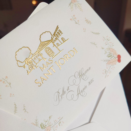 carte avec votre logo en dorure en relief voeux 2025 cadeau entreprise