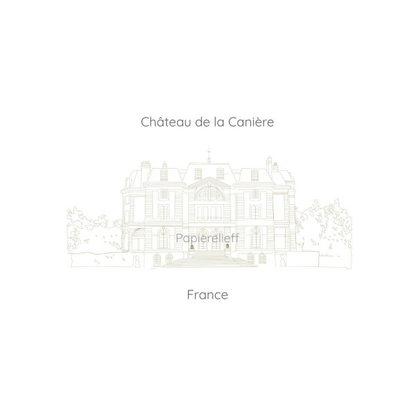 illustration dessin de votre lieu de mariage, croquis, église, manoir, château, domaine, cathédral