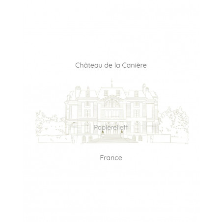 illustration dessin de votre lieu de mariage, croquis, église, manoir, château, domaine, cathédral