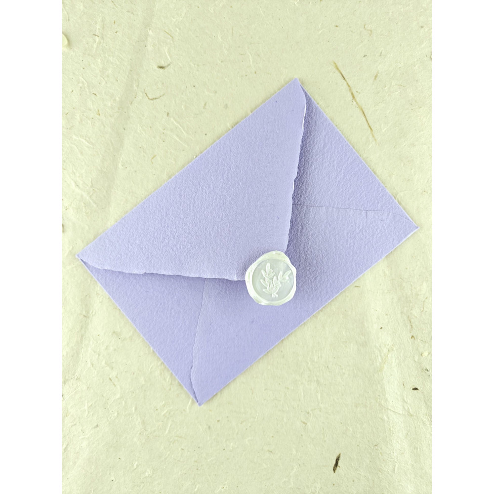 enveloppe faite main artisanale lavande mariage bapteme naissance fille