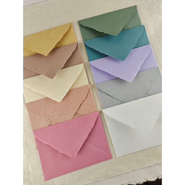 enveloppe faite main artisanale  mariage bapteme naissance voeux haut de gamme