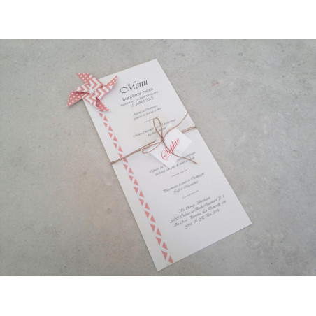 menu marque place baptême ou mariage moulin a vent peche fait main