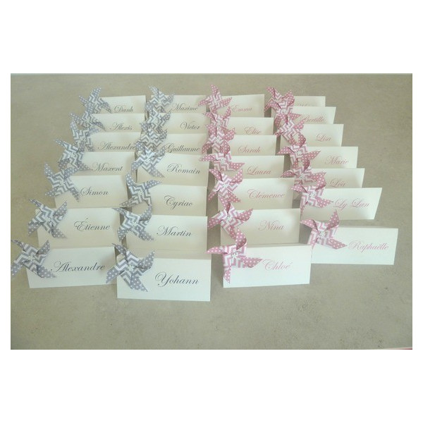 marque-place-moulin-a-vent-en-origami-a-motif-pois-chevron-rose-pour-decoration-de-table-mariage-bapteme