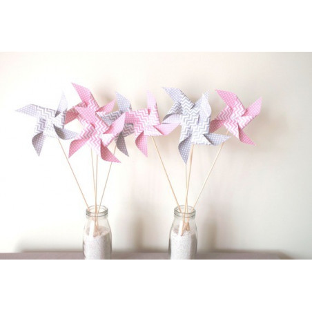 8-pics-moulins-a-vent-a-pois-et-chevron-rose-et-gris-decoration-de-table-de-fete-candy-bar-anniversaire