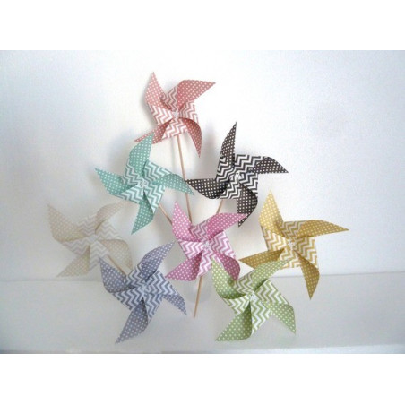 8 pics-moulins-a-vent-a-pois-et-chevron-multicolore-decoration-de-table-de-fete-candy-bar-anniversaire-mariage-bapteme