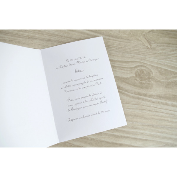 Faire part de naissance pour garçon lapin jaune / fait main